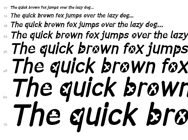 Comistain font waterfall